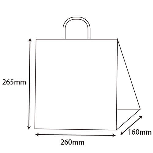 お菓子の持ち帰りやギフトに！マチが広めの手提げ紙袋（白）