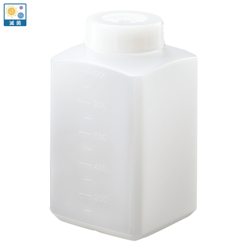 アイボーイ PE角瓶 1L 滅菌済画像