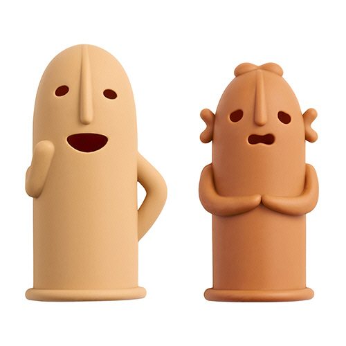 はにわ型指ｻｯｸ はにさっく 其の参 大･小 1ﾊﾟｯｸ(2個)画像