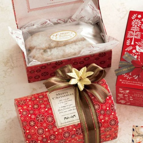 贈答箱 クリスマスドーム型貼箱-M(4個) ヘッズ ドーム型の上部が透明で中身が見える贈答箱の側面