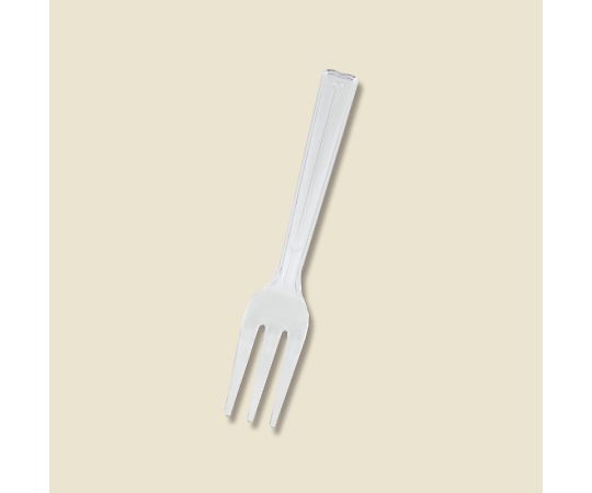 プラスチックフォーク　12cm　単袋　透明　100本画像