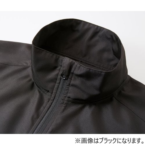 ユニフォーム 706101 スタッフJKT コバルトブルー XL United Athle 鮮やかなコバルトブルーのジャケットが前面に広がり、ファスナーとポケットが特徴的な角度で見える状態