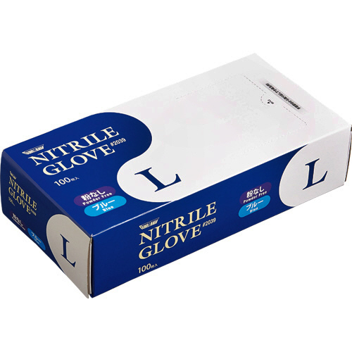 ﾆﾄﾘﾙ 使いきり極薄手袋 粉なし ﾌﾞﾙｰ L 1箱(100枚)画像