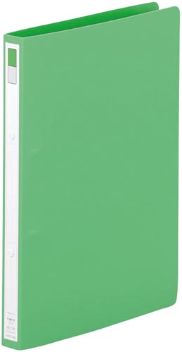 リングファイルディンプル　Ａ４縦２穴　黄緑　１０冊画像