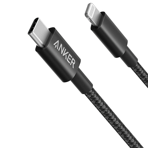 ANKER 高耐久ﾅｲﾛﾝ USB-C&ﾗｲﾄﾆﾝｸﾞｹｰﾌﾞﾙ 1.0m ﾌﾞﾗｯｸ 1本