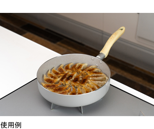 ホペア IHマーブルワイドパン 26cm 持ち手が左右に付いた深めの鍋の上面が写っている状態
