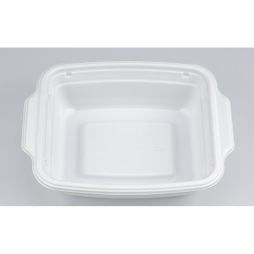 シーピー化成 弁当容器 BFランチ角386 ホワイト 本体画像