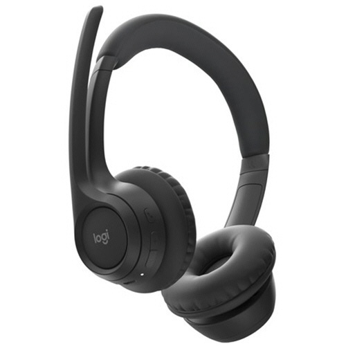 ワイヤレス　ヘッドセット　Zone　305(UCバージョン)　1個 クッション性のあるイヤーカップとマイクが強調された側面の様子