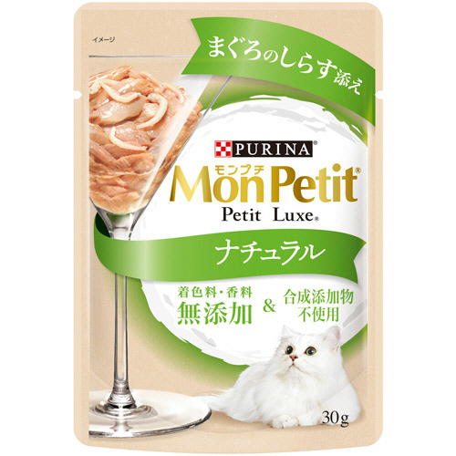 ﾓﾝﾌﾟﾁ ﾌﾟﾁﾘｭｸｽﾊﾟｳﾁ ﾅﾁｭﾗﾙ まぐろのしらす添え 30g 1ｾｯﾄ(12ﾊﾟｯｸ)画像