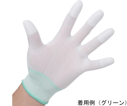 ウレタン指先コート手袋 ホワイト 10双組 M 白い手袋が整然と束ねられた状態