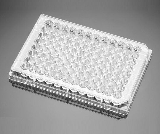 96ウェル透明平底未処理セルカルチャープレート　フタ付き、個別包装、滅菌、50枚/ケース画像