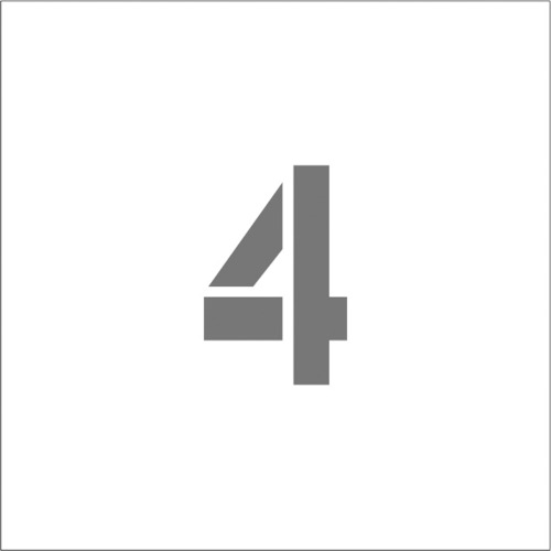 ステンシル　マグネット　4　文字サイズ50×40mm　1枚画像
