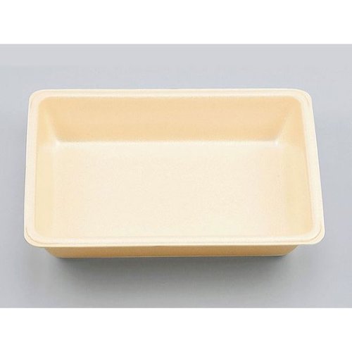 弁当容器 VK-19-A クリーム本体 シーピー化成 [ケース販売] クリーム色の弁当容器が横向きに整然と並べられた様子