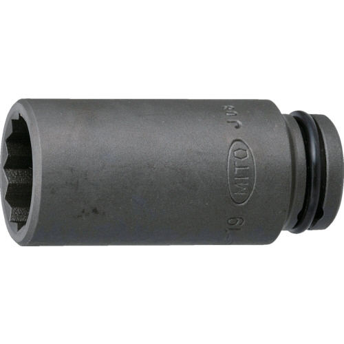3/8　インパクトレンチ用　ソケット(12角)　ロング　19mm　1個画像