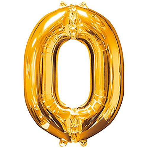 ﾚﾀｰﾊﾞﾙｰﾝ 数字 ｢0｣ ｺﾞｰﾙﾄﾞ 1個画像