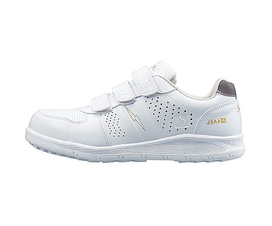 26.0cm プロスニーカー(静電/白) 横からの視点で、軽量感が強調されたシンプルなデザインのスニーカー。