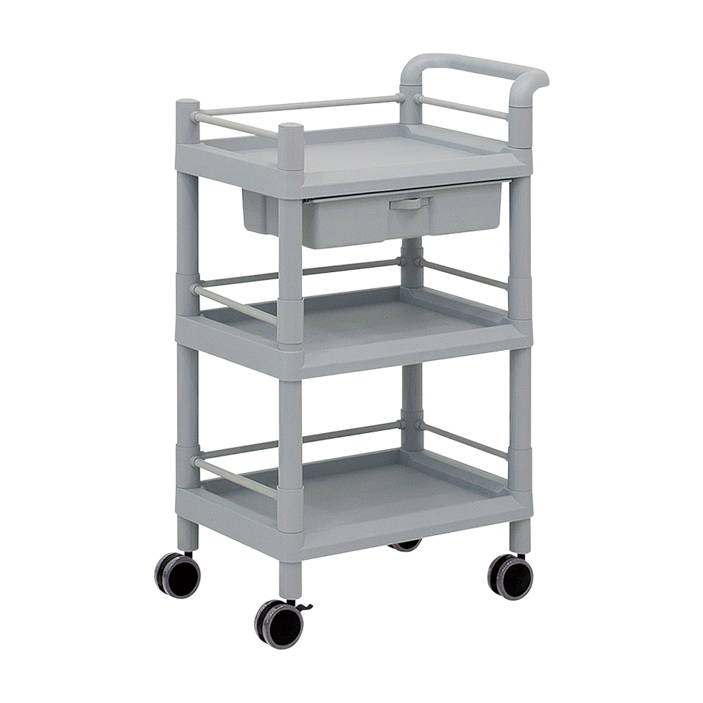 モバイルストレージカート　3段　598×370×905mm（引出し･ガード枠･ハンドル付)画像