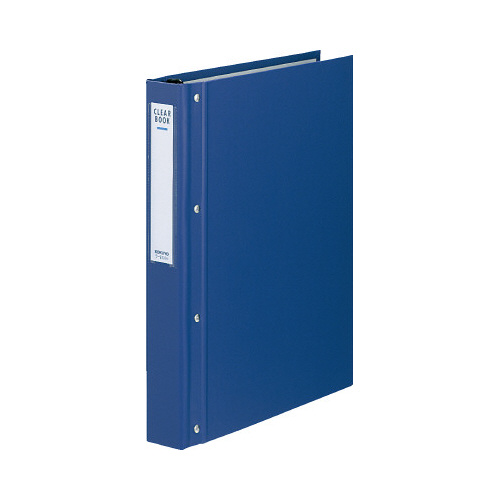 クリヤーブック替紙式大量とじＡ４縦４０Ｐ青Ｘ３画像