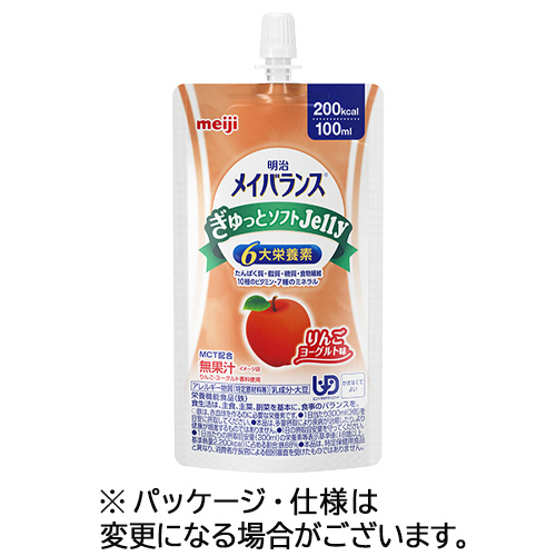 ﾒｲﾊﾞﾗﾝｽぎゅっとｿﾌﾄJelly(ｾﾞﾘｰ) りんごﾖｰｸﾞﾙﾄ味 100mL 1ｾｯﾄ(36個)画像