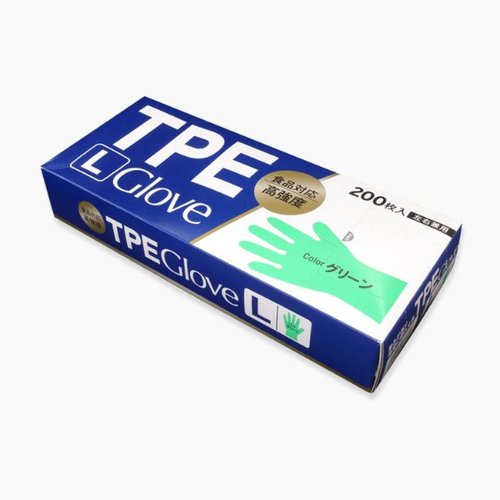 TPE手袋 TPE GLOVE グリーン L エフピコ エフピコ画像