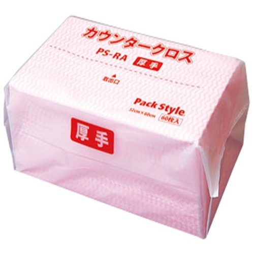 ふきん・クロス PS カウンター クロス ダスター 厚 桃 レギュラー パックスタイル画像