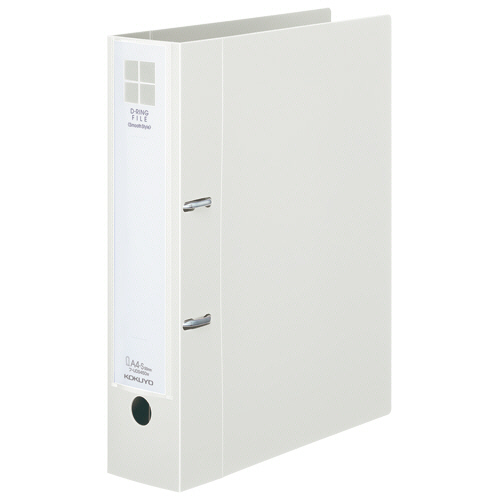 Dﾘﾝｸﾞﾌｧｲﾙ<ｽﾑｰｽｽﾀｲﾙ> A4ﾀﾃ 2穴 500枚収容 50mmとじ 背幅75mm ｵﾌﾎﾜｲﾄ 1冊画像