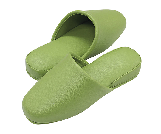 スリッパ（抗菌カラーテンダー）　前閉じタイプ　グリーン画像