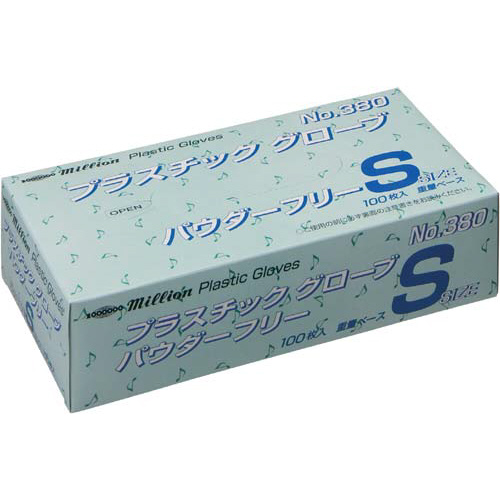 プラスチックグローブＮＯ．３８０　Ｓサイズ１０箱入画像