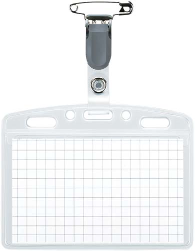 タッグ名札安全ピン・クリップ両用名刺サイズヨコ本体画像