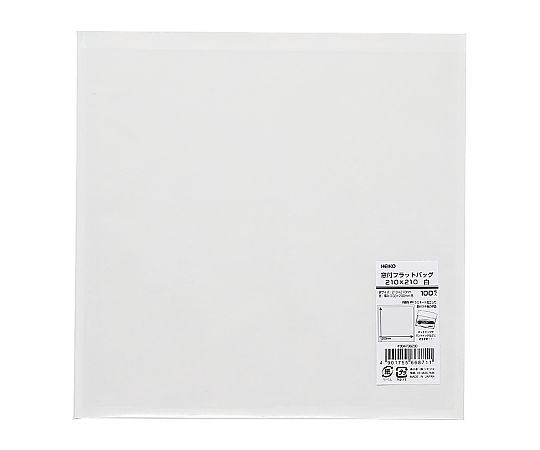 食品袋 窓付フラットバッグ 210×210 白 100枚入画像