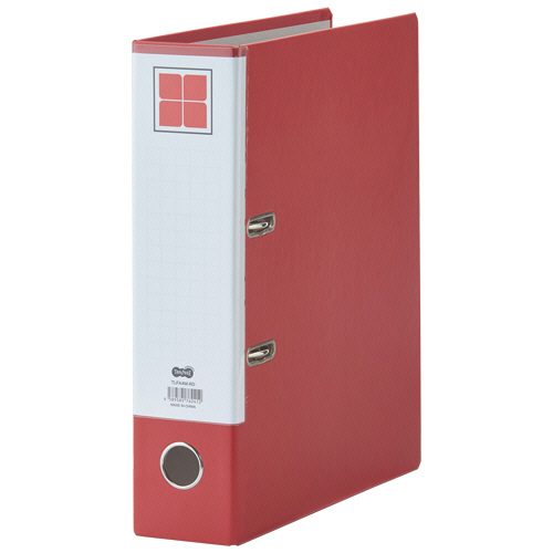 ﾚﾊﾞｰ式ｱｰﾁﾌｧｲﾙ A4ﾀﾃ 2穴 580枚収容 58mmとじ 背幅80mm 赤 1冊画像