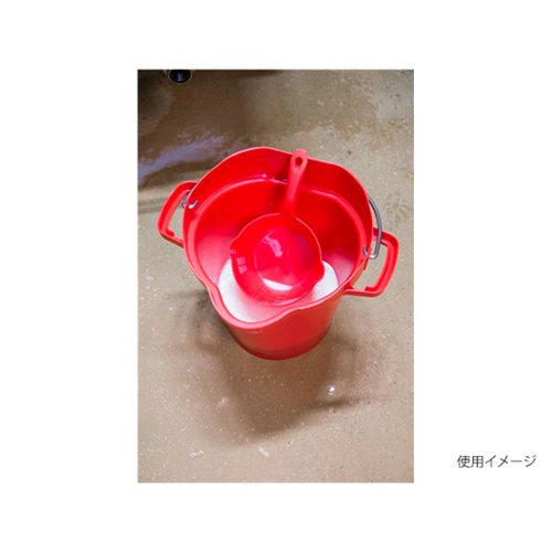 ハイジーンバケット 20L レッド 56924 Vikan(ヴァイカン) 背面から見た持ち手と大きな開口部が特徴の容器