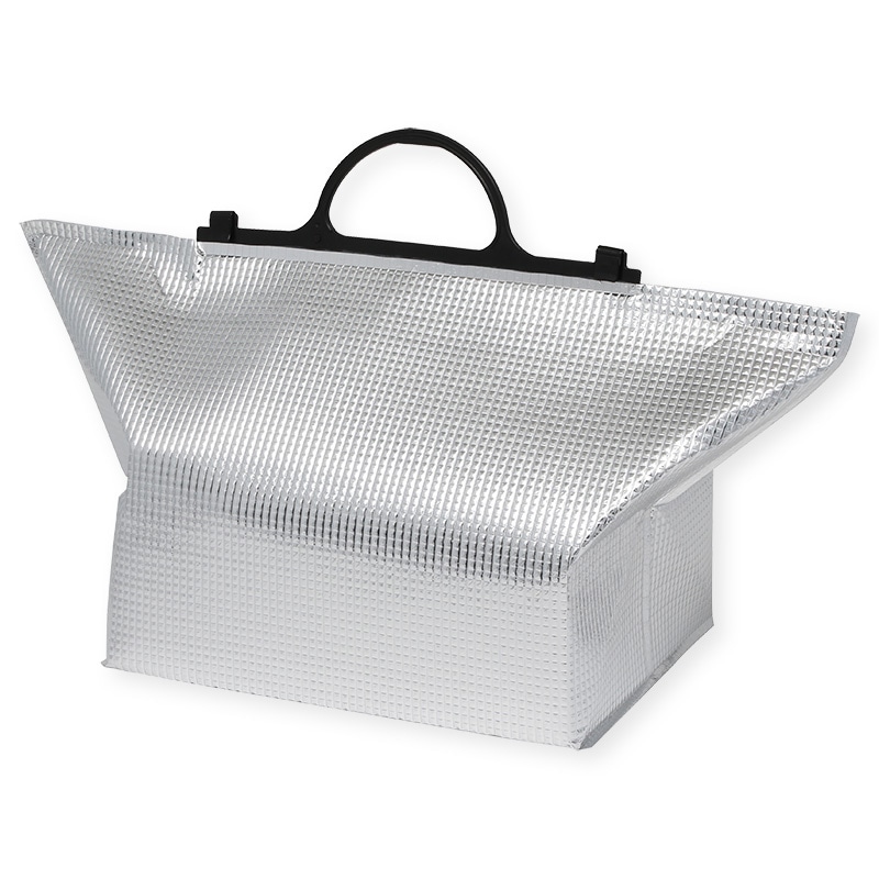 手提げ保冷角底袋（黒）　マチ大　１０Ｐ画像