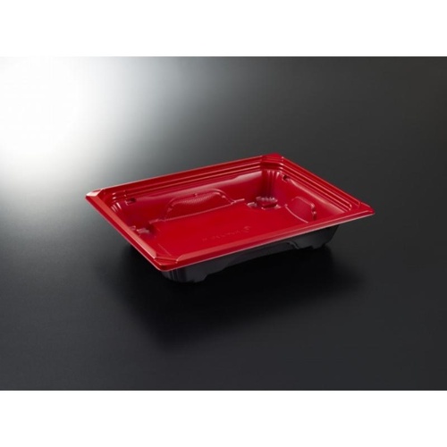 中央化学 どんぶり容器 CT 活膳 20-16 赤-BK 本体画像