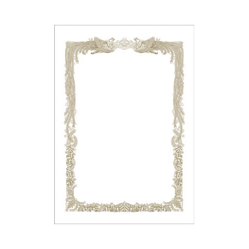 ミニ賞状用紙　はがき判　横書用　１０Ｐ