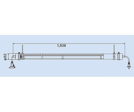 AC100V/18W 作業灯/LED(連結型) 光が均一に広がる明るい照明器具が前景にある状態