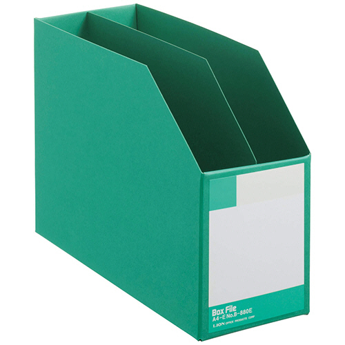 ﾎﾞｯｸｽﾌｧｲﾙ 板紙製 A4ﾖｺ 背幅105mm 緑 1冊画像