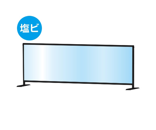 ブラックパーテーションスタンド　600×1700mm　ロウ　（塩ビ仕様）画像