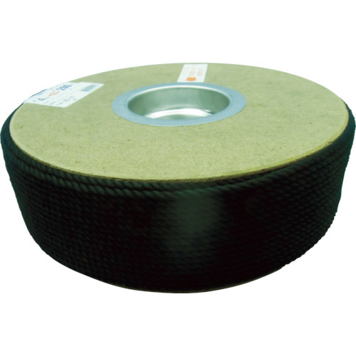 ﾎﾟﾘｴｽﾃﾙﾛｰﾌﾟ ﾄﾞﾗﾑ巻 4mm×200m 黒 1巻画像