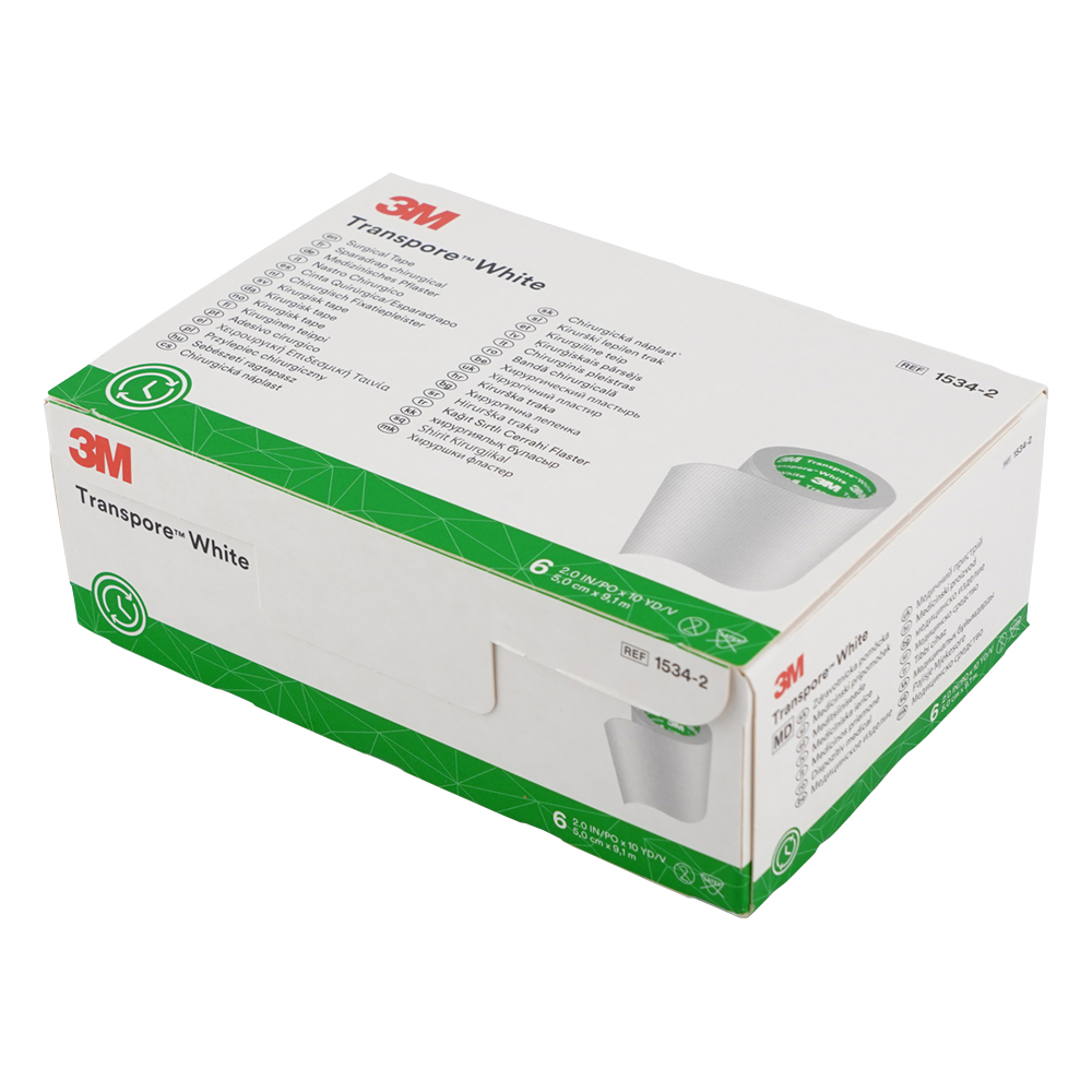 トランスポア(TM)ホワイトサージカルテープ 50.0mm×9.1m 6巻入