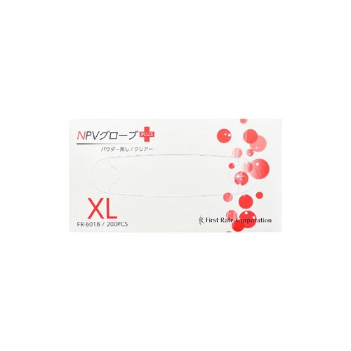 塩ビ手袋 NPVグローブPLUS XLサイズ ファーストレイト画像