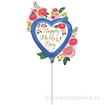 ポップバルーン（AGミニSHP HMDプリンテッドフラワーズハート）ブローイングタ画像