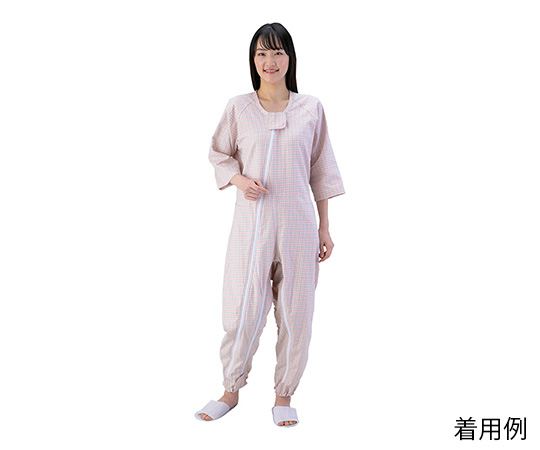 つなぎねまき　ビエラ　WファスナーII型ホックカバー付　ピンク　L