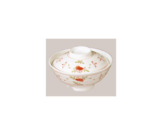 メラミン和食器　赤絵　丼　小（蓋付）画像