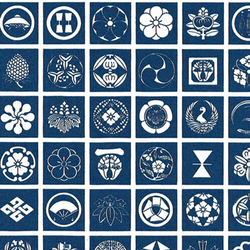 包装紙 半才 家紋 紺画像