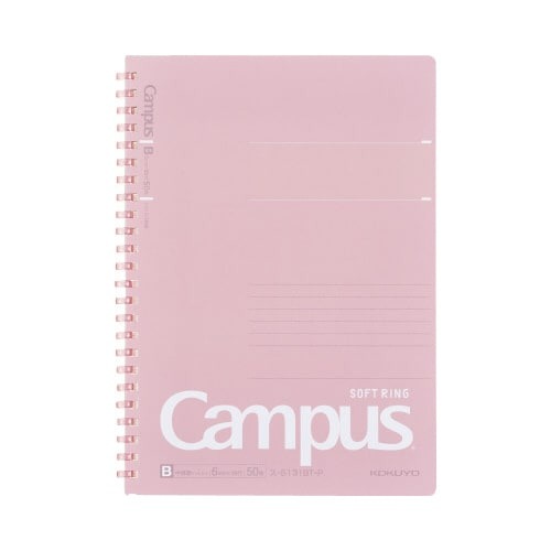 キャンパスソフトリング（ドット罫）Ａ５　ピンク画像