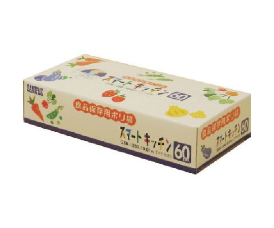KS02スマートキッチン保存袋（箱入り）半透明60枚画像