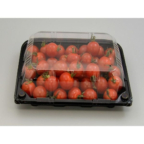 デンカポリマー フードパック OP-174穴有 黒窓 ミニトマト・チェリー画像