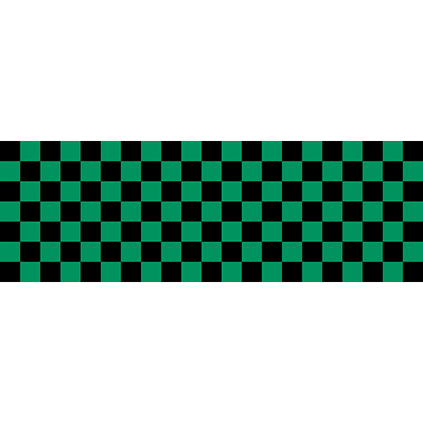 ラウンドシート 市松（黒緑）画像