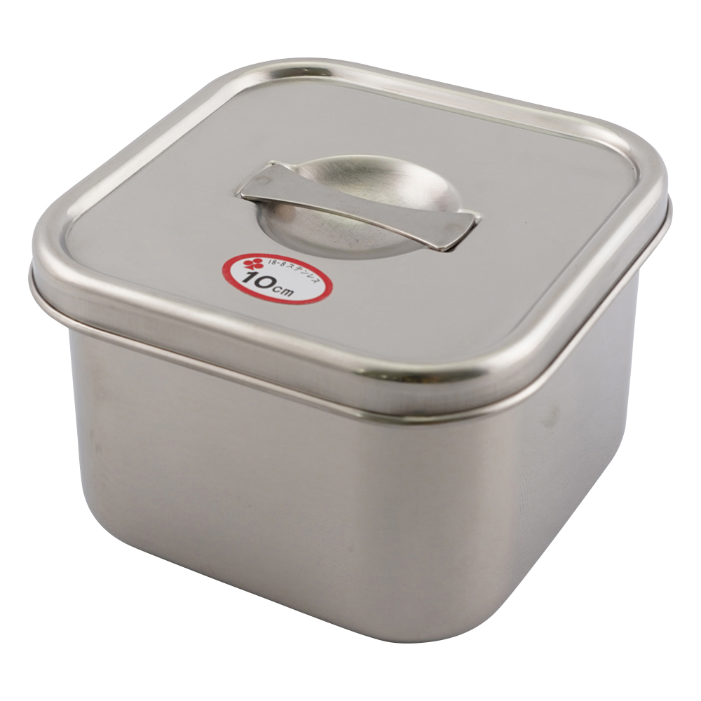 ツマミ付き　ステンレス角型ポット　0.6L